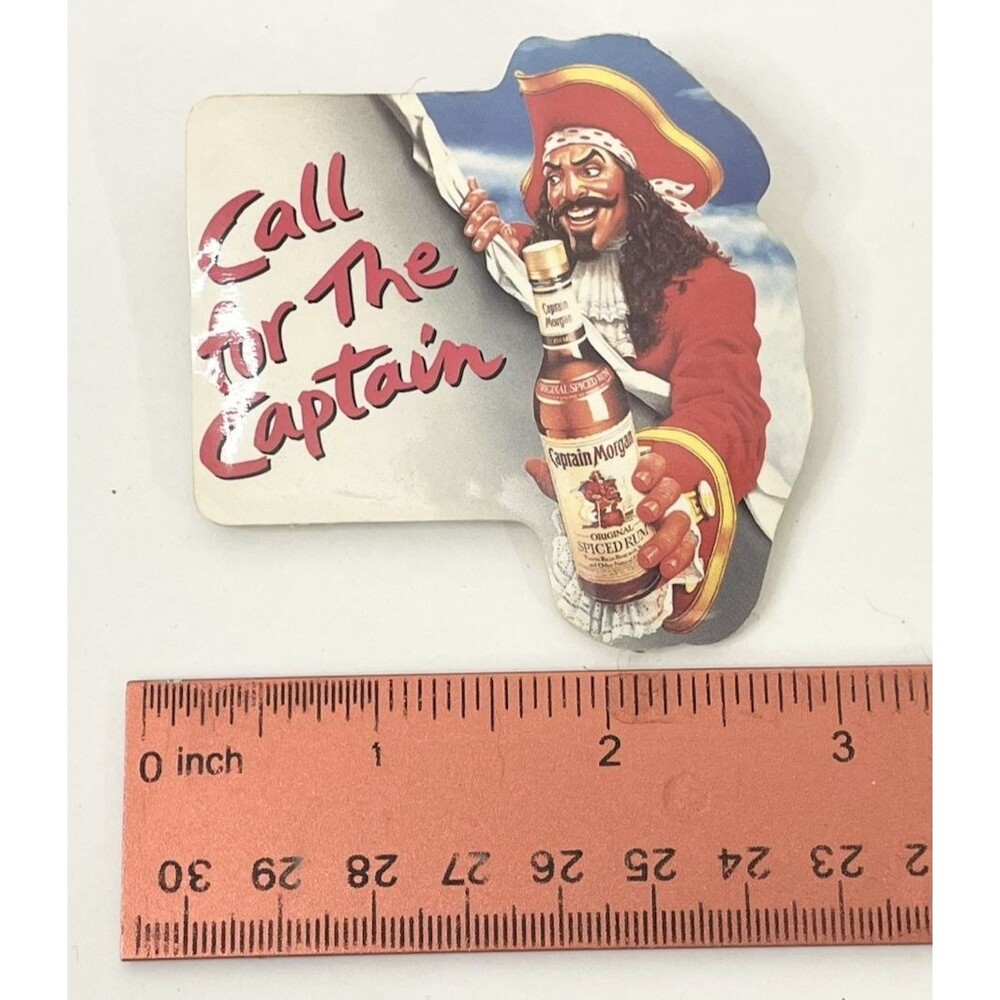 CALL FOR THE CAPTAIN MORGAN RUM PIN Bartender Server Beer Alcohol Drink VINTAGE